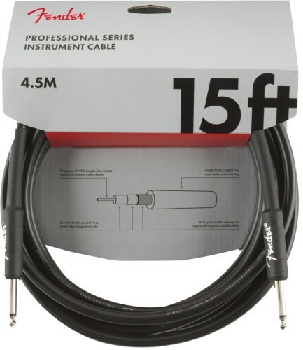 FENDER 15' INST CABLE Black